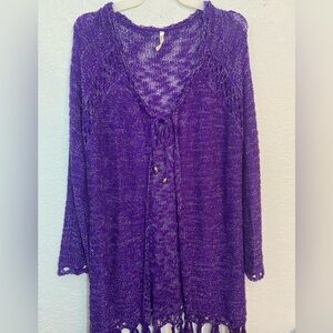 India Boutique Vibrant Purple Knit Top